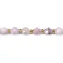 Kunzite olive facetté 6x8mm x 39cm