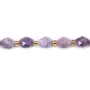 Lépidolite olive facetté 6x8mm x 39cm