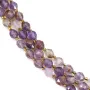 Faceted olive violet Phantom Quartz 5x6mm x 38cm (47 pieces)
