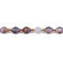 Faceted olive violet Phantom Quartz 5x6mm x 38cm (47 pieces)