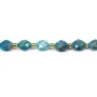 Apatite oliva facetada 5x6mm x 38cm (48 peças)