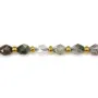 Faceted olive phantom quartz 5x6mm x 38cm (50 pieces)