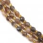 Pierre de lune multicolore noir olive facetté 5x6mm x 39cm (50pcs)