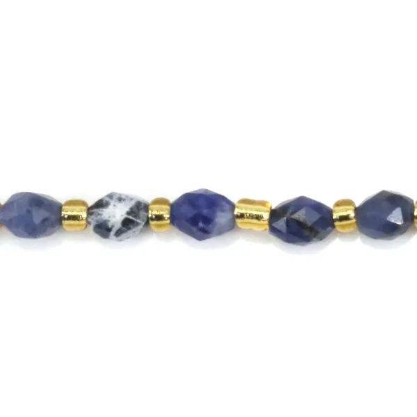 Sodalite olive facetté 4.5x5.5mm x 38cm (51pcs)
