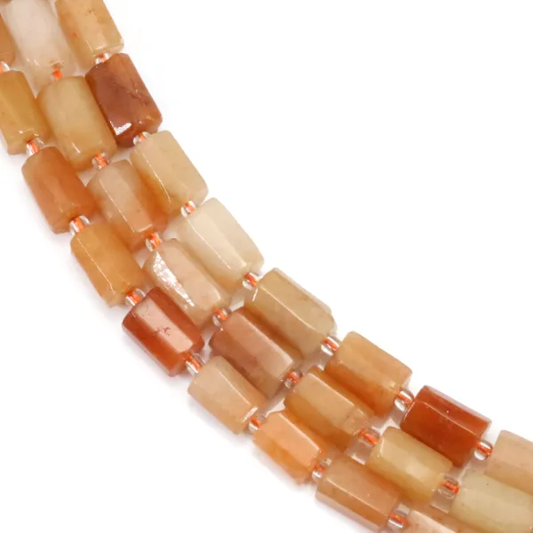 Aventurina naranja barroca 7x11mm x 40cm (28uds)