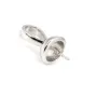 Argola para meia perfurada de pérola - 14mm - Prata 925 rodinada x 1 unid.
