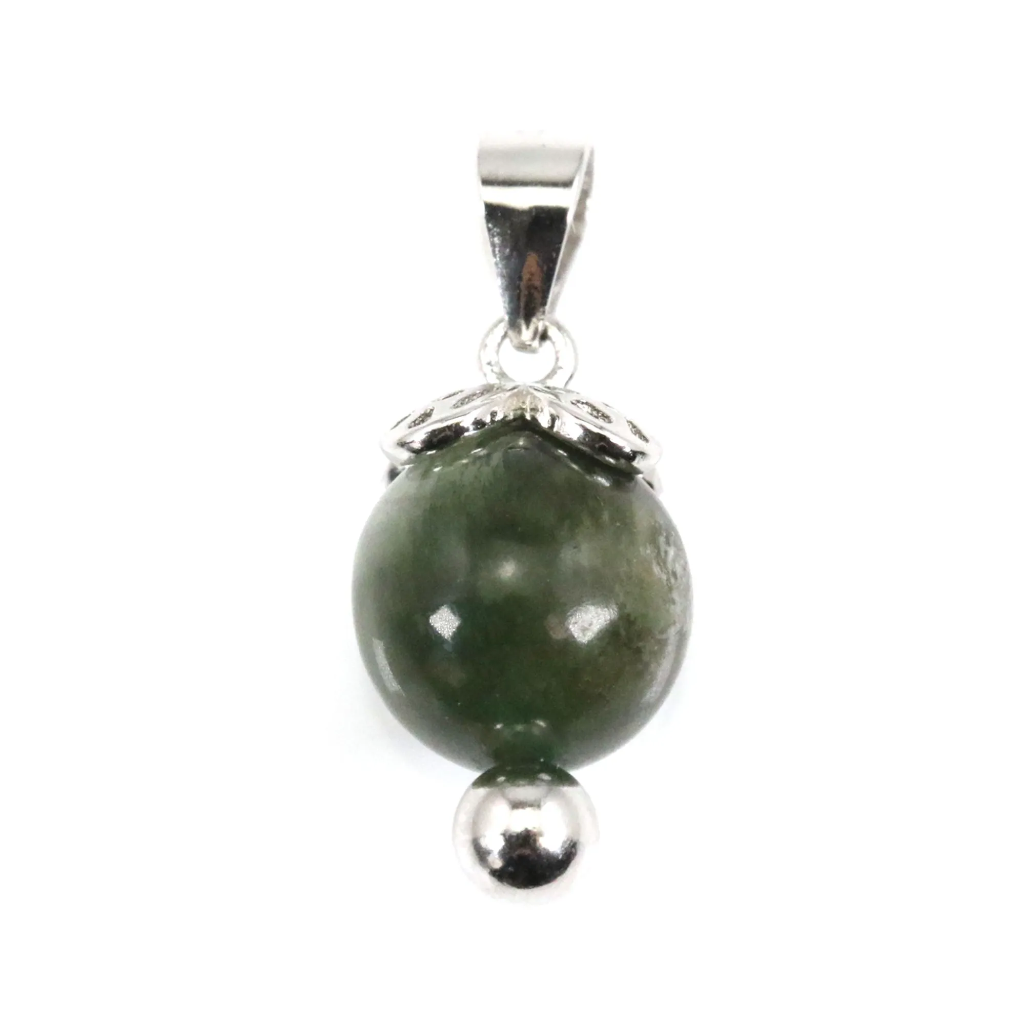 Pendentif En Argent Vermeil 925/1000 - Forme Ovale, Bélière Articulée, Oxydation Verte - Occasion