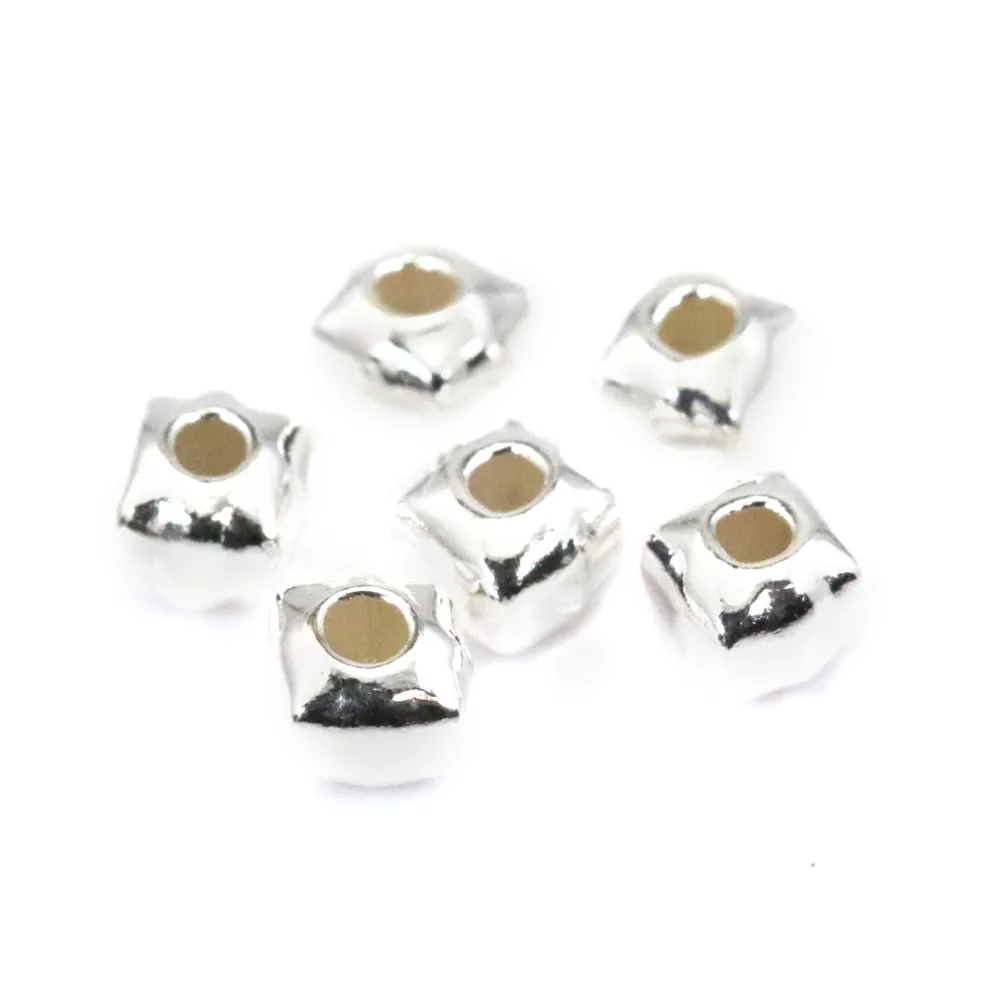 Perle quadrata 3mm - Argento 925 x 6pz