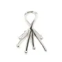 Bélière griffe pour perle semi percée 20mm - Argent 925 rhodié x 1pc