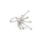 Bélière griffe para pérola semi perfurada 20mm - Prata 925 rhodié x 1 unid.
