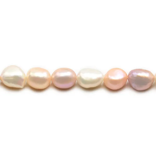Perle d'acqua dolce multicolore 8-9mm x35cm