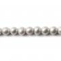 Freshwater Round Grey Pearls 7mm x 40 cm