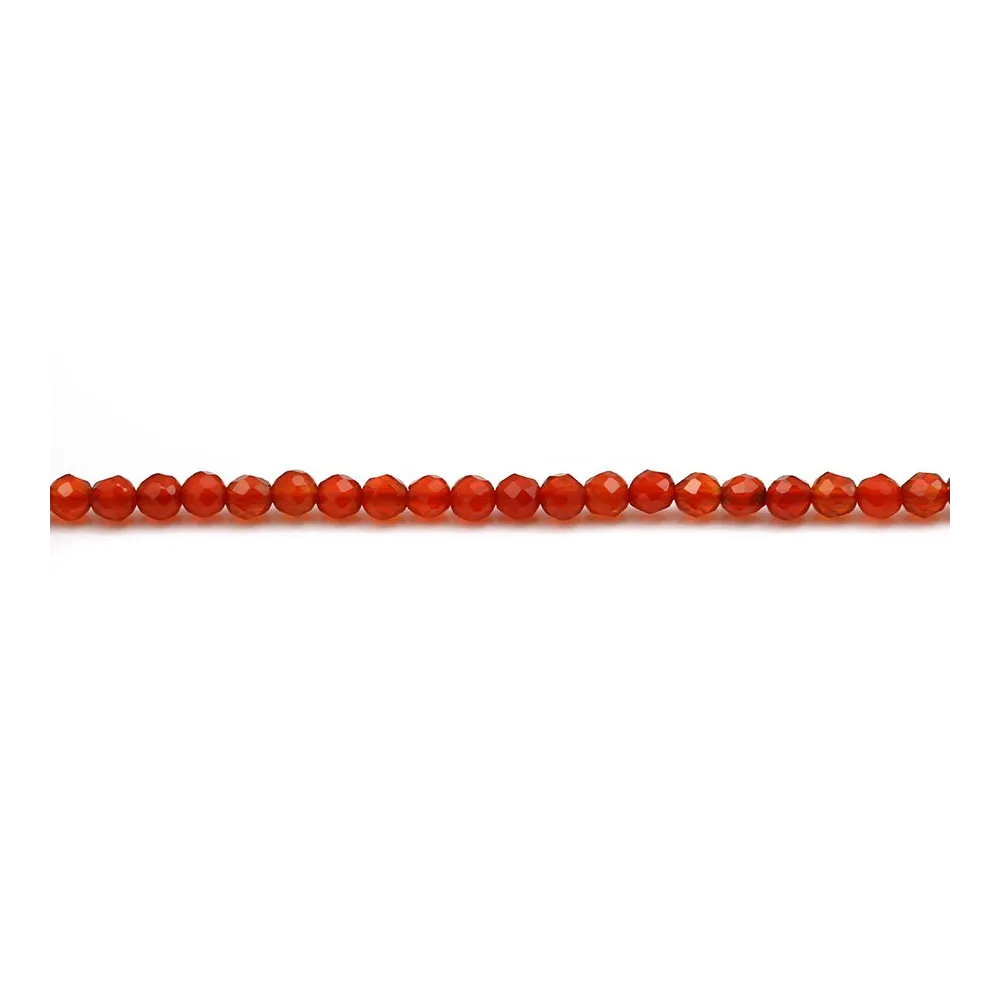 Cornalina redonda facetada 2mm x 40cm