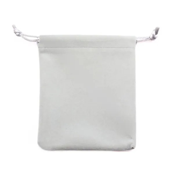 Bolsa de terciopelo gris claro, 10x12cm x 1 ud.