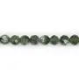 Seraphinite verde, em forma redonda facetada, 3mm x 39cm.