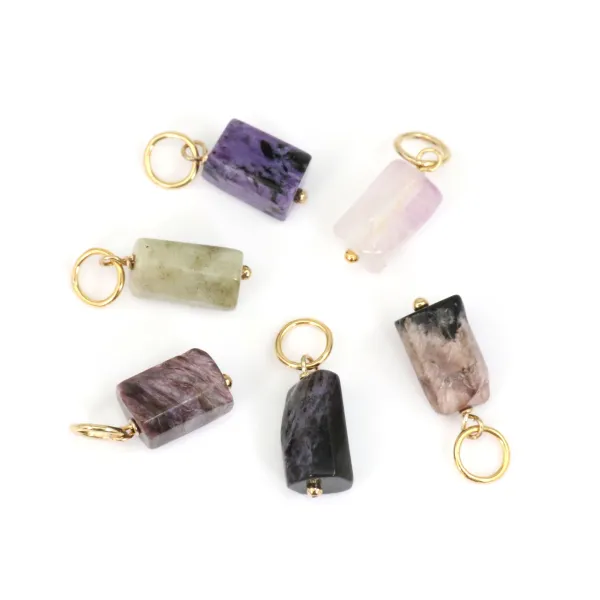 Pendente Charoite Barocco - Gold Filled x 1pz