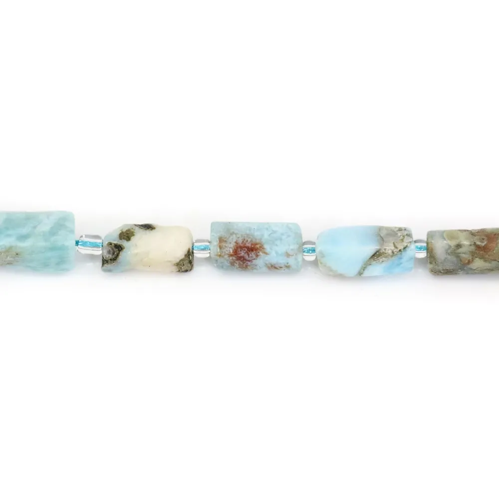 Larimar en forme baroque7x11mm x 40cm