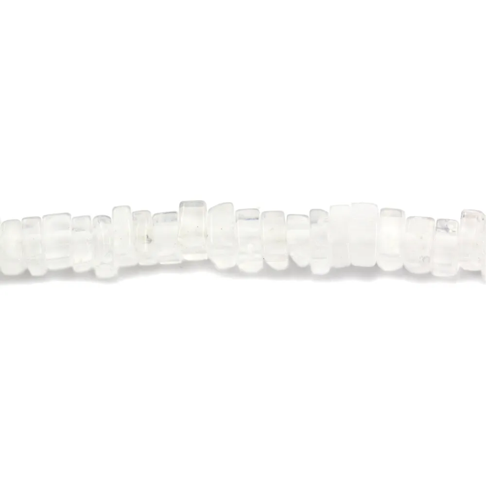 Cristal de roca, forma de disco cuadrado, 2.5x4.5mm x 38cm
