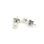Orecchino in perla d'acqua dolce bianca 4mm x 2pz