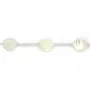 Nacre blanche en forme de rose sur fil 12mm x 40cm