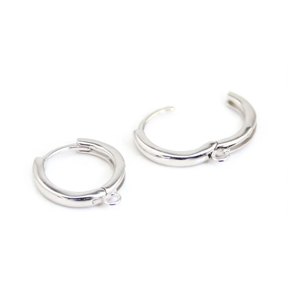 Creolo Dormeuse da decorare 14mm - Argento 925 rodio x 2pz