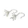 Ear hook for semi pierced - 25mm - Rhodium plated 925 silver x 2pcs