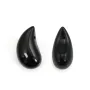 Obsidiana gota semi perfurada 10x20mm x 1 unidade
