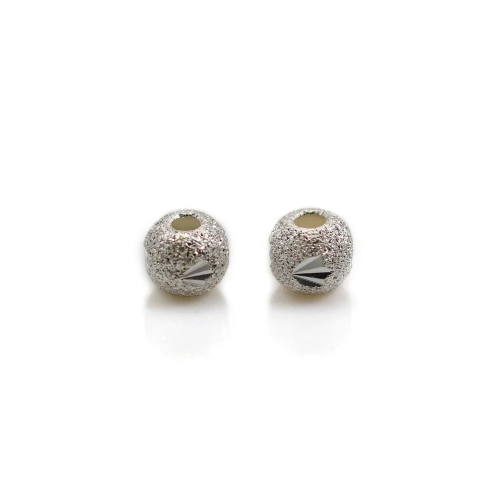 Bolas de diamante, plata 925, 7mm x 4 uds.