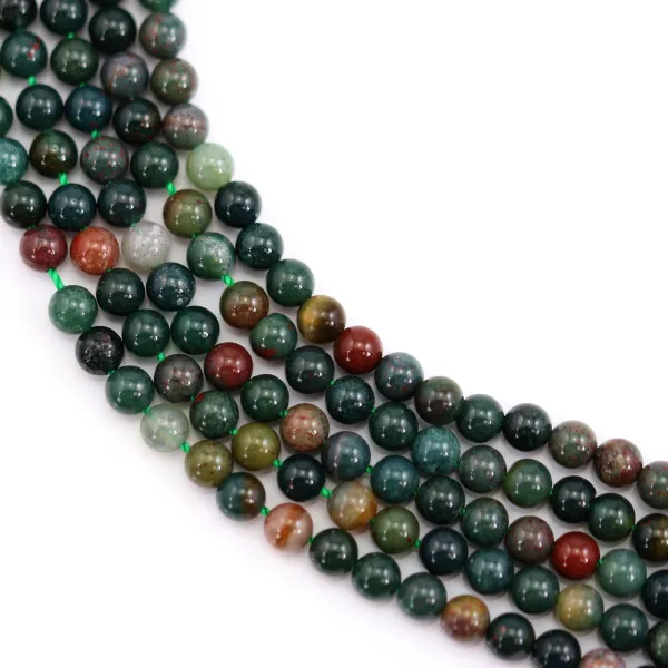Blood Jasper (Heliotrope) round 3mm x 40cm
