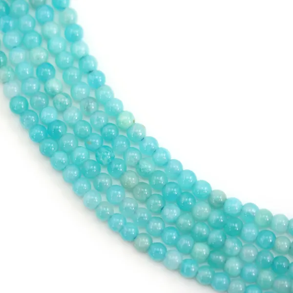 Amazonite du Pérou rond 3mm x 39cm