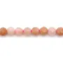 Aventurine rose rond facetté 2mm x 39cm