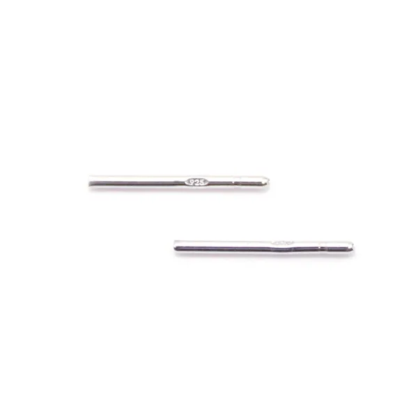 Publicar Tige Brinco de Prata 925 12mm x 6pcs