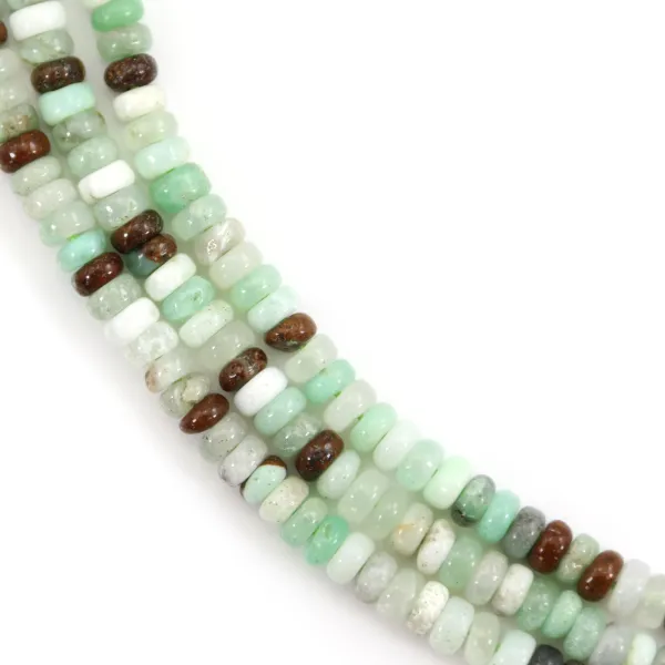 Crisoprasio rotondo - Heishi - 2x4mm x 39cm