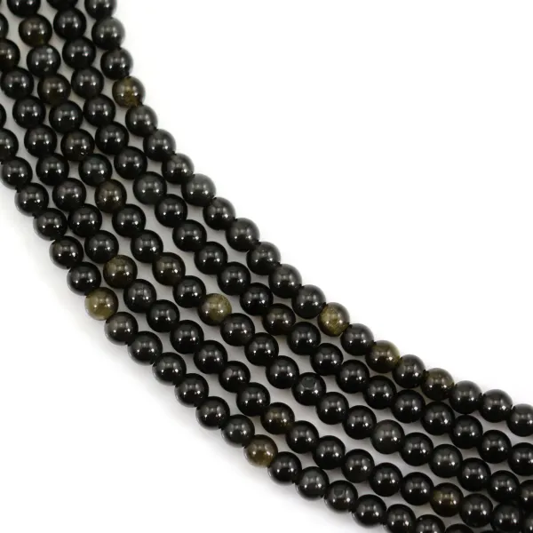 Ossidiana tonda 3mm x 39cm