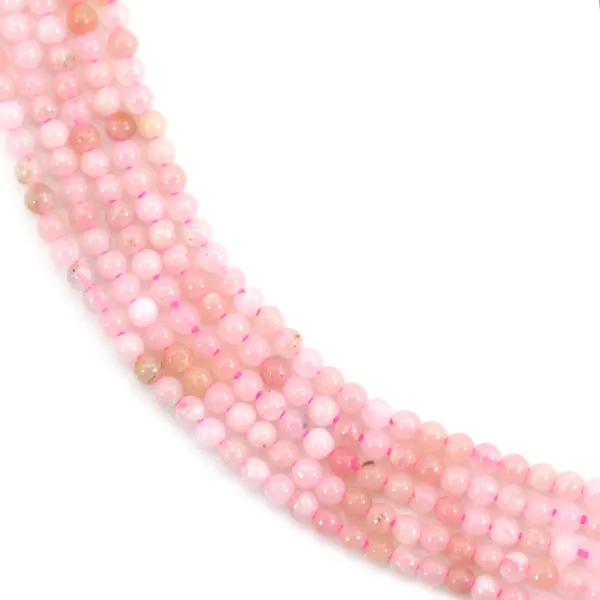 Opale rose rond 2mm x 39cm