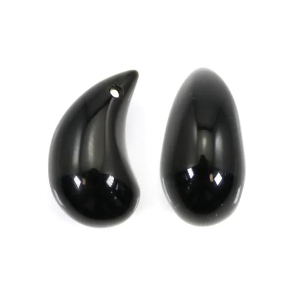 Pendente in ossidiana a goccia 10x20mm x 1pz