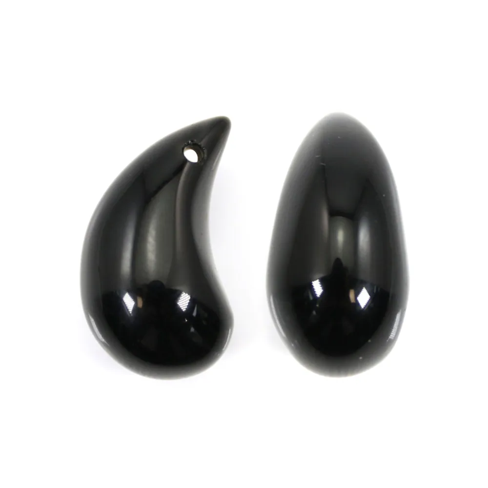 Colgante de Obsidiana en forma de gota 10x20mm x 1ud