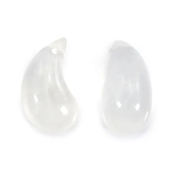 Colgante de cristal de roca en forma de gota 10x20mm x 1ud.