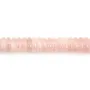 Cuarzo rosa rondelle - Heishi - 2x6mm x 39cm