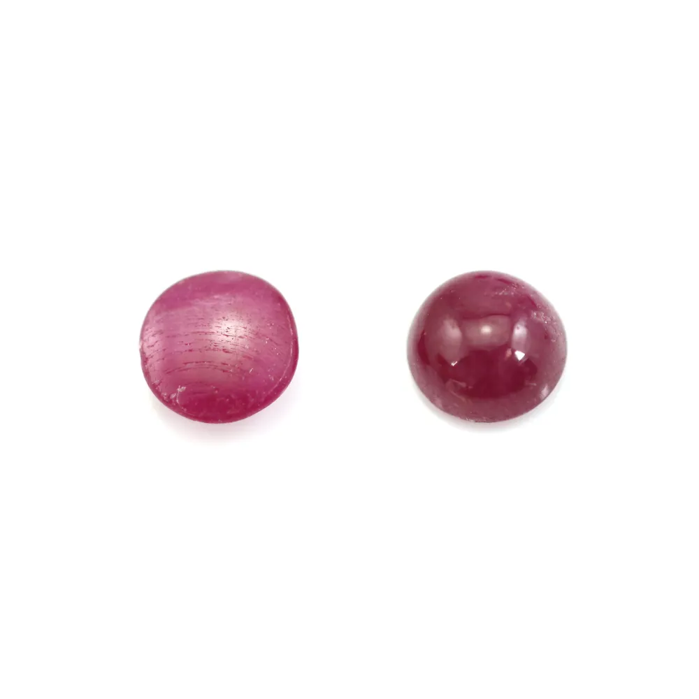 Round Ruby Cabochon 5.5-6mm x 1pc