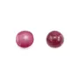 Cabochão de Rubi redondo 5.5-6mm x 1 peça