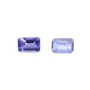 Tansanit in Krappenfassung, Smaragdschliff 4x6mm x 1 Stk.