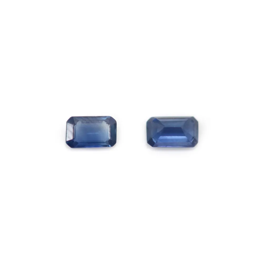 Saphir zum Einfassen, Smaragdschliff 3x5mm x 1 Stk.