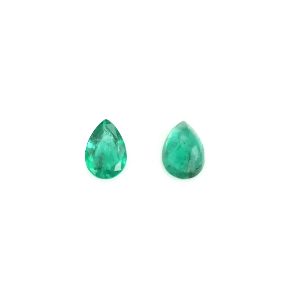 Emerald set, pear cut x 1pc