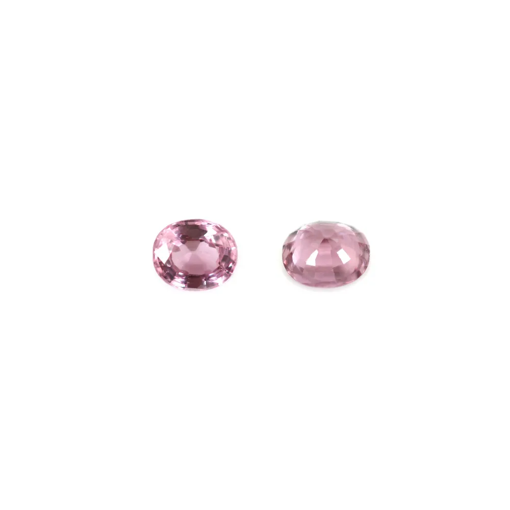 Pink spinel in a bezel setting, oval cut 5x6mm x 1pc