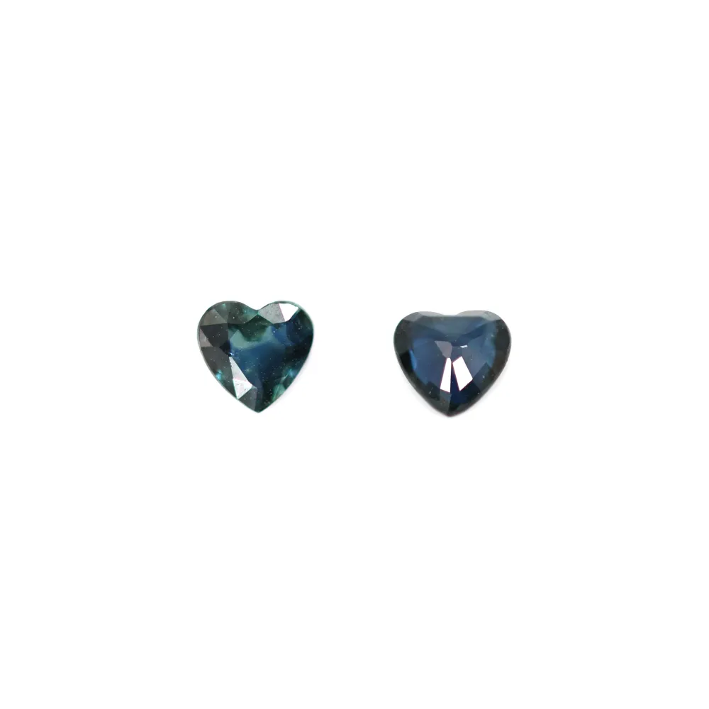 Sapphire to set, heart cut 4-5mm x 1pc