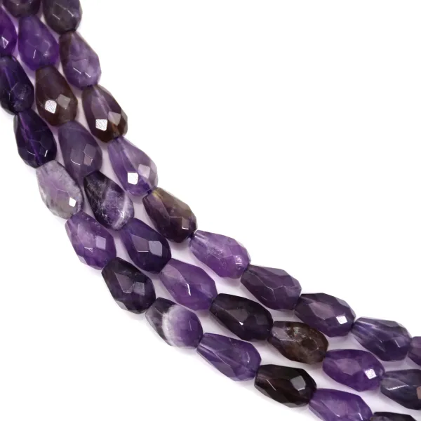 Amethyst Tropfen facettiert 6x9mm x 39cm