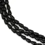 Obsidienne goutte 6x9mm x 39cm
