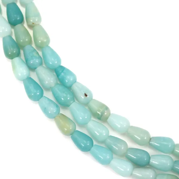 Amazonite goutte 6x9mm x 40cm