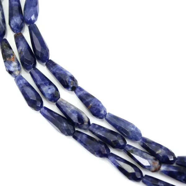 Sodalite goccia sfaccettata 6x16mm x 39cm